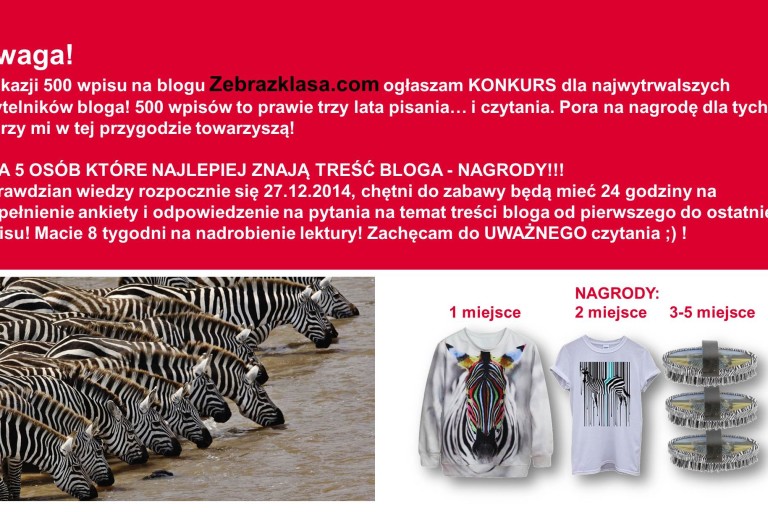 konkurs zebrazklasa